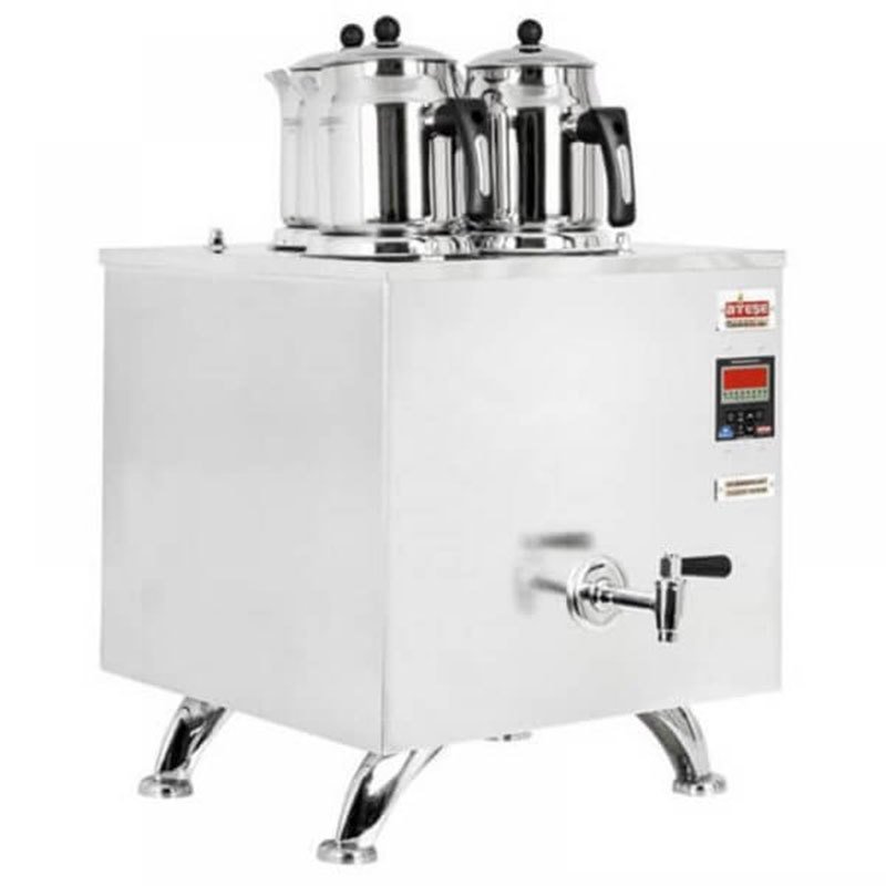 KEF KEYFCHİ Inox Akıllı Dijital Çay Kazanı, 3 Demlikli