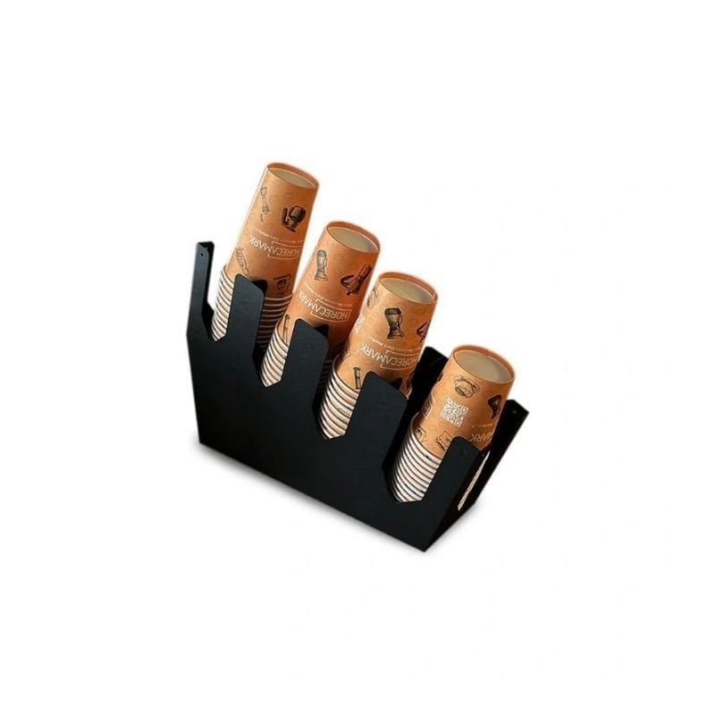 Mutfak10 ORG-01 Eğimli Karton Bardak Standı 4\'Lü 16 OZ