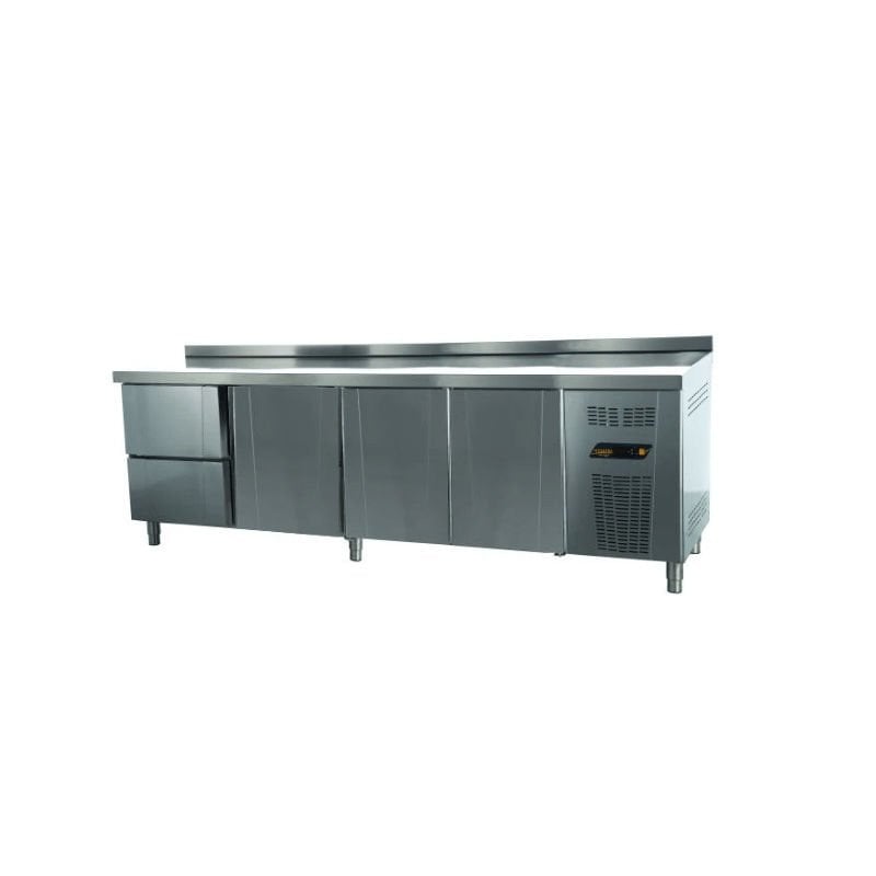 NDustrio 2 Çekmeceli 3 Kapılı Tezgah Tip Gastronorm Buzdolabı TPG-74-2D