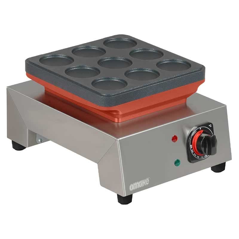 Omake Balls Ø6,4 Top Poffertjes Tekli Waffle Makinesi, Elektrikli, Manuel, Zaman Ayarlı