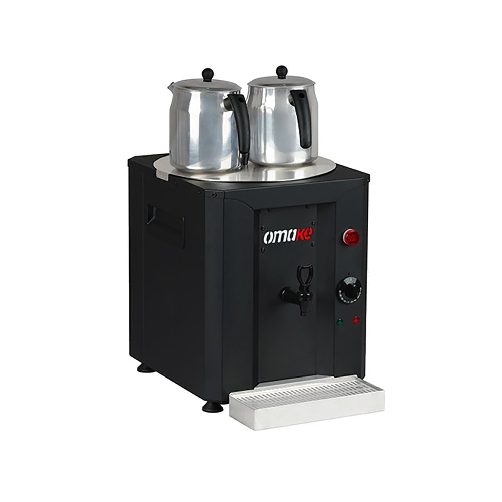 Omake CAY01 E11 Çay Makinesi 2 Demlikli Elektrikli 23 Litre Siyah
