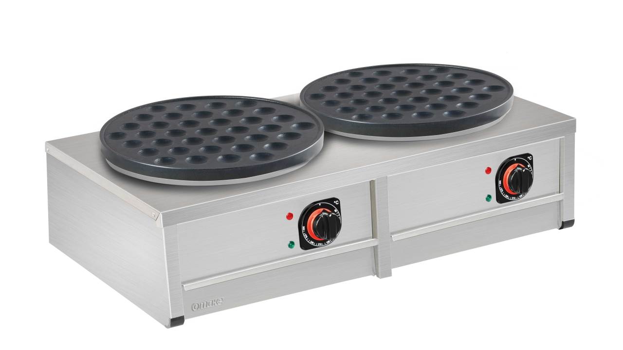 Omake Pankek Makinesi, İkili, 37 li Teflon, Elektrikli