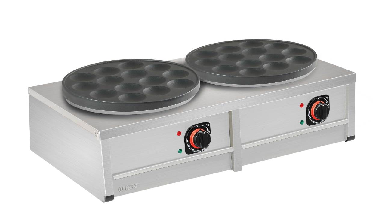 Omake Pankek Makinesi, İkili, 14 lü Teflon, Elektrikli