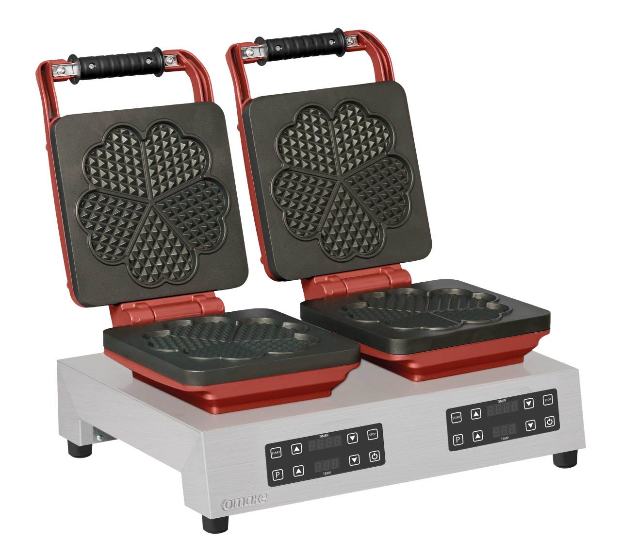 Omake Waffle Makinesi, Dijital, Sabit İkili, Büyük Çiçek