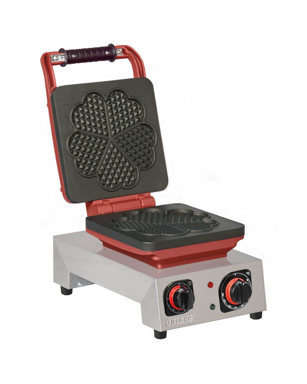 Omake Waffle Makinesi, Dijital, Büyük Çiçek Kalp