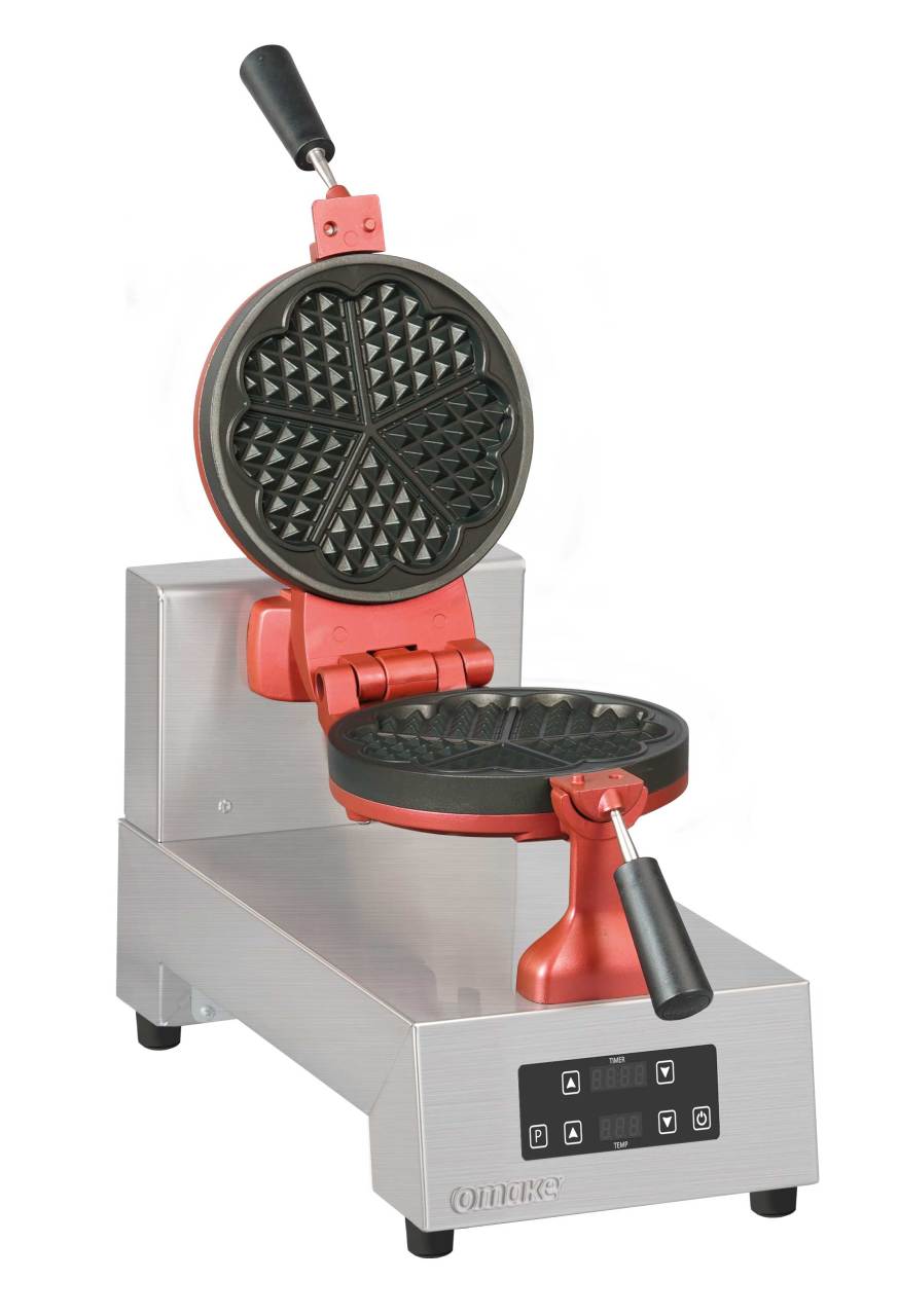 Omake Waffle Makinesi, Dijital, Döner Başlık, Çiçek-Kalp