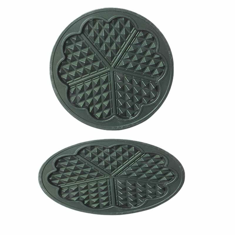 Omake Yuvarlak Waffle Makinası Kalıbı Kalpli