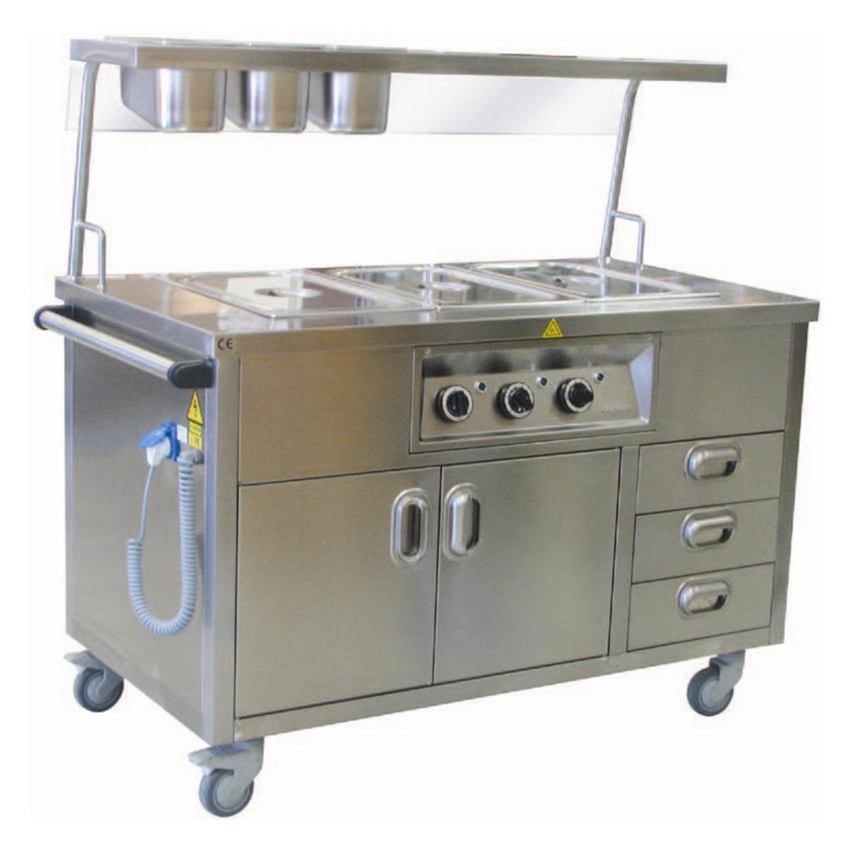Öztiryakiler Bain Marie Elektirikli Hareketli Servis Raflı GR.Çekmeceli 130*70