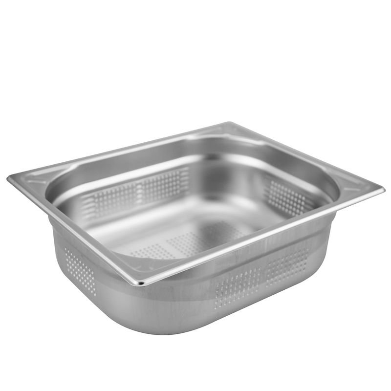 Öztiryakiler Delikli Gastronorm Küvet, Köşe Desenli GNP 1/2x40, 26,5x32,5x4 cm