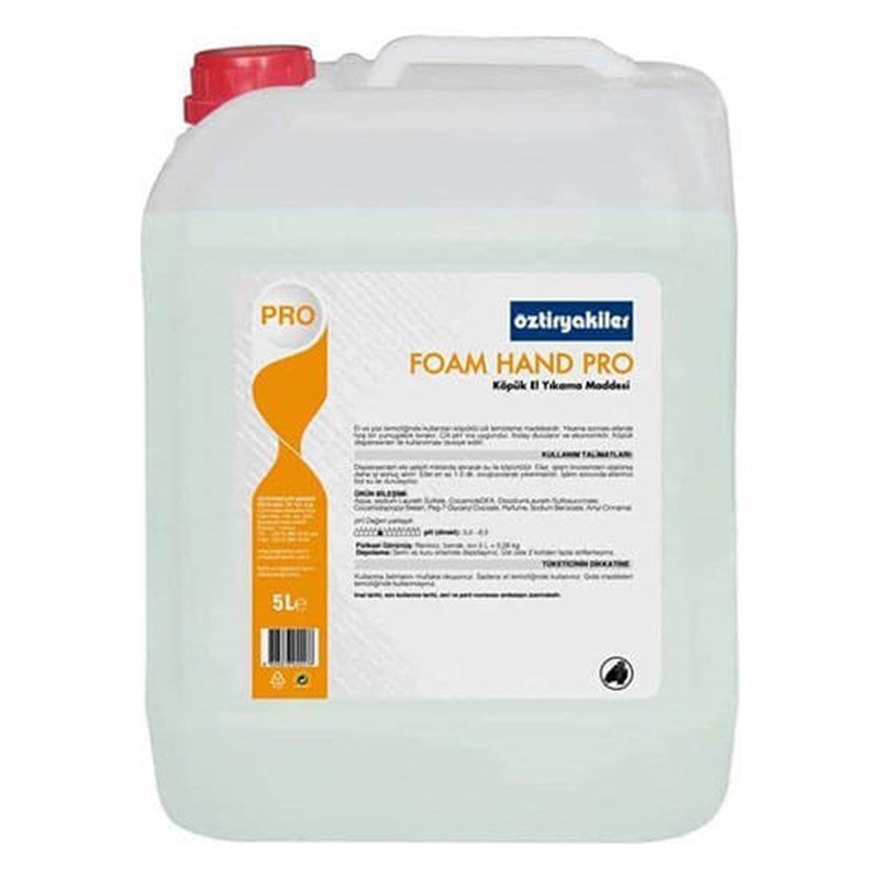 Öztiryakiler Foam Hand Pro Hijyenik Etkili Köpük El Yıkama Maddesi 5 Litre