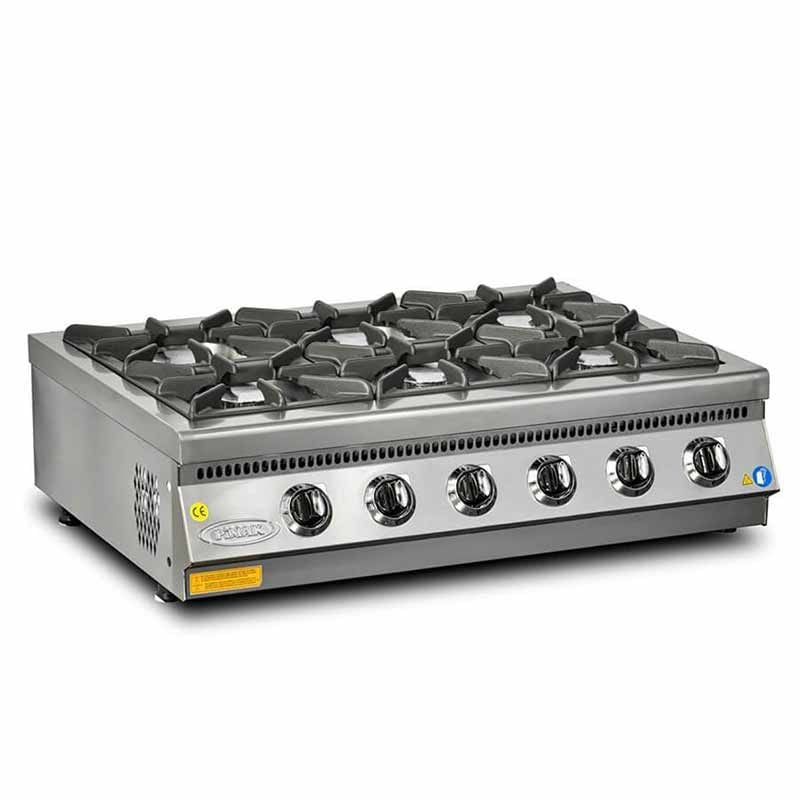 Pimak 70MX-6S 6 Gözlü Set Üstü Ocak CE Belgeli 120x70 cm