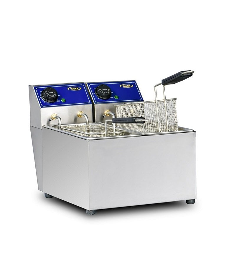 Pimak M058 Ekonomik Fritöz İkili 3+3 Litre Elektrikli