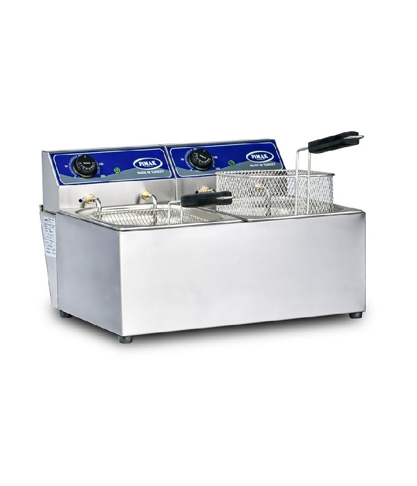 Pimak M060-1 Ekonomik Fritöz İkili 8+8 Litre Elektrikli