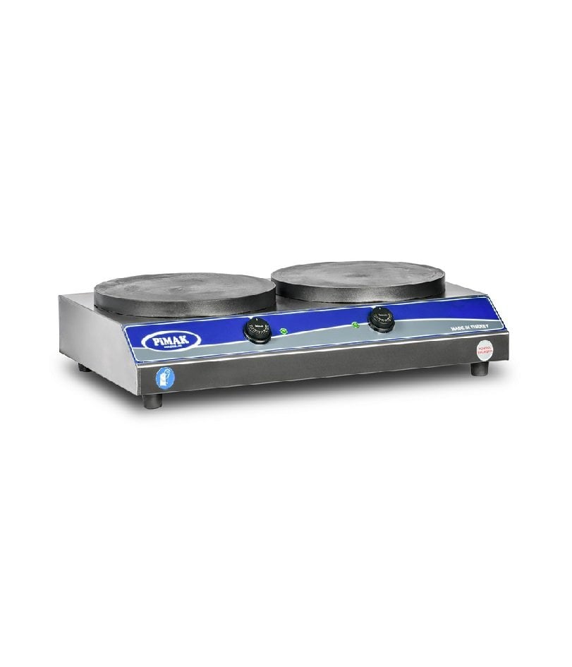 Pimak M098 Teflonlu Krep Makinesi İkili 2xØ35 Cm Elektrikli