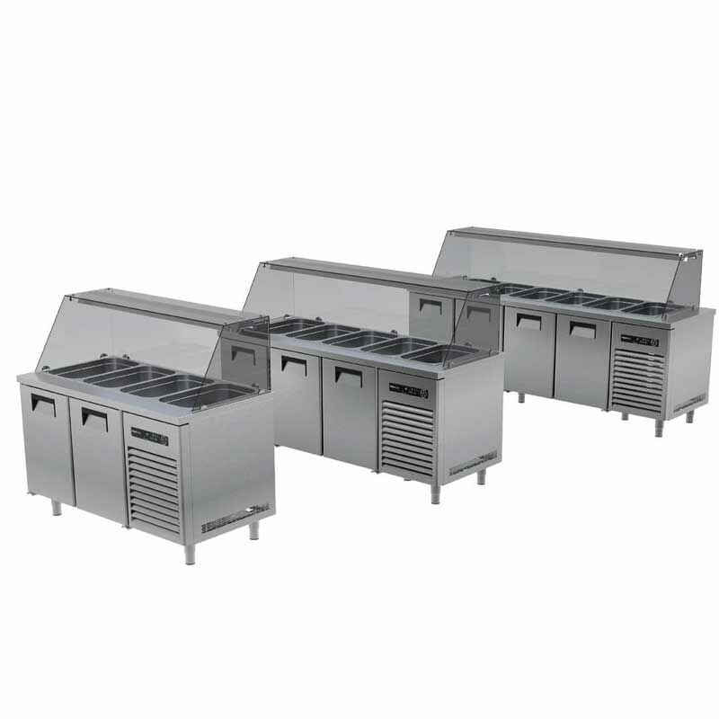 Portabianco MSBHG- 3N70 Soğuk Servis Buzdolabı Camlı, 3 Kapılı, 304 Kalite