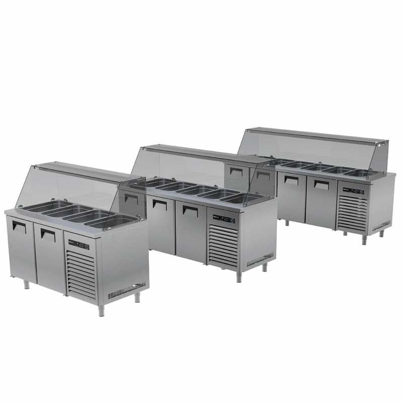 Portabianco SBHG- 4N70E Soğuk Servis Buzdolabı Camlı, 4 Kapılı, 430 Kalite