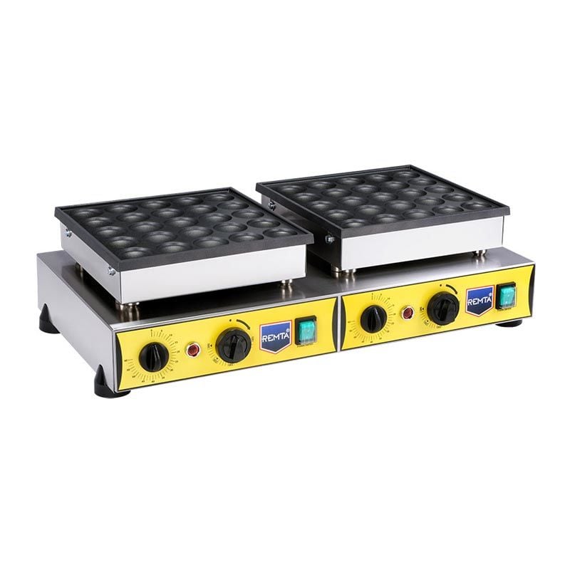 Remta W27 Yuvarlak Çiftli Bubble Waffle Makinesi, 50\'li, Elektrikli