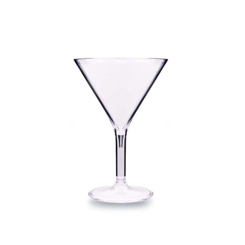 Rubikap Premium Polikarbon Martini Bardağı, 280 ml Şeffaf