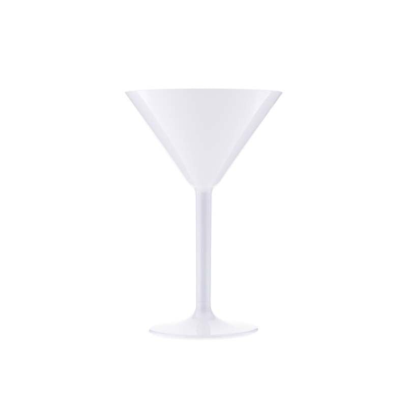 Rubikap Premium Polikarbon Martini Bardağı, 200 ml Beyaz