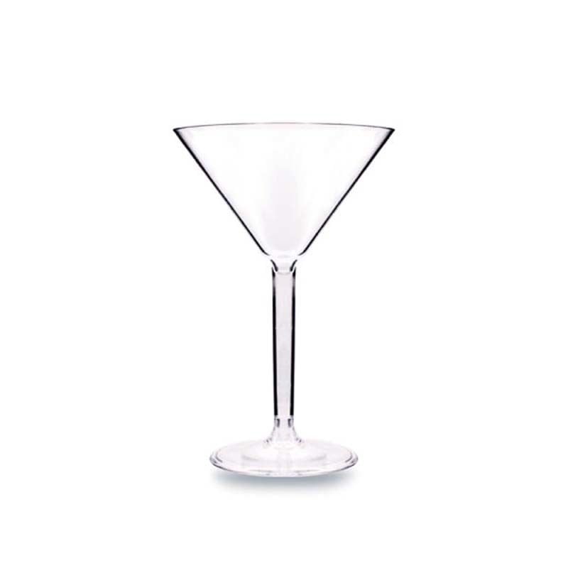Rubikap Premium Polikarbon Martini Bardağı, 200 ml Şeffaf