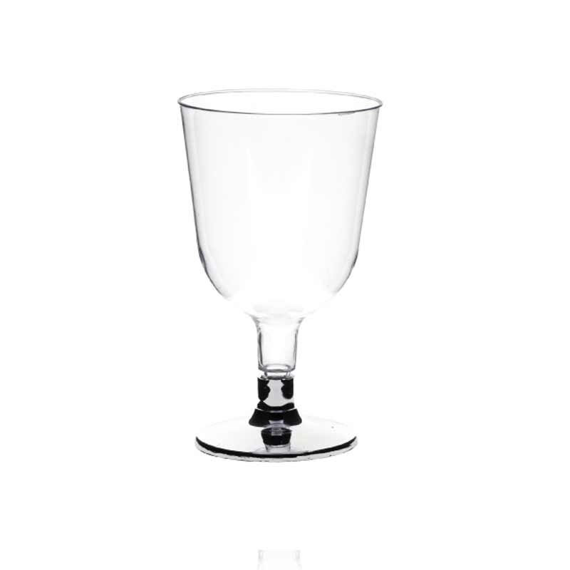 Rubikap Tek Kullanımlık Ayaklı Kadeh, 150 ml Gümüş
