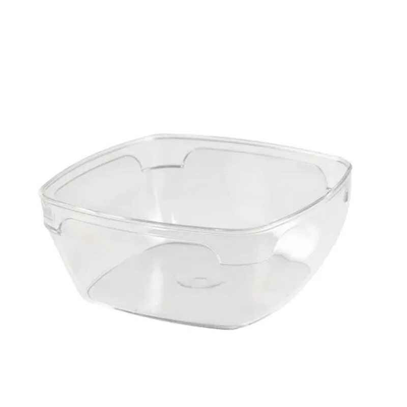Rubikap Tek Kullanımlık Kristal Kare Kase, 300 ml Şeffaf
