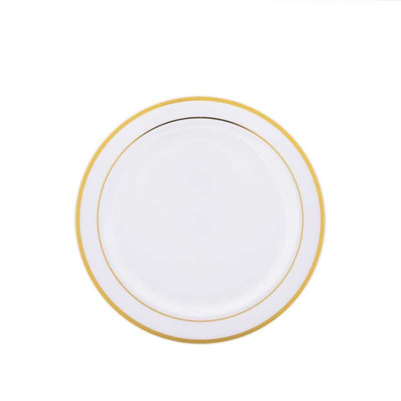 Rubikap Tek Kullanımlık Tabak, 26 cm Beyaz Goldlıne