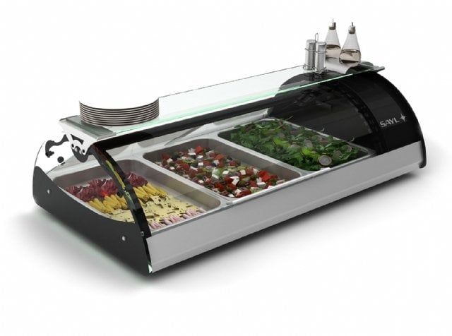 Sayl   Soğuk Teşhir Dolabı GN 3x1/1-65 Kapasiteli   MAXISELF TAPAS-VMX3