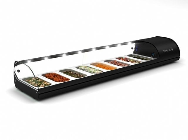 Sayl  Soğutmalı Set Üstü Saladbar GN 1/3 8 Küvet Kapasiteli   SELF SERVICE LINE- TAPAS/CUBA GN/PLANA- S8N