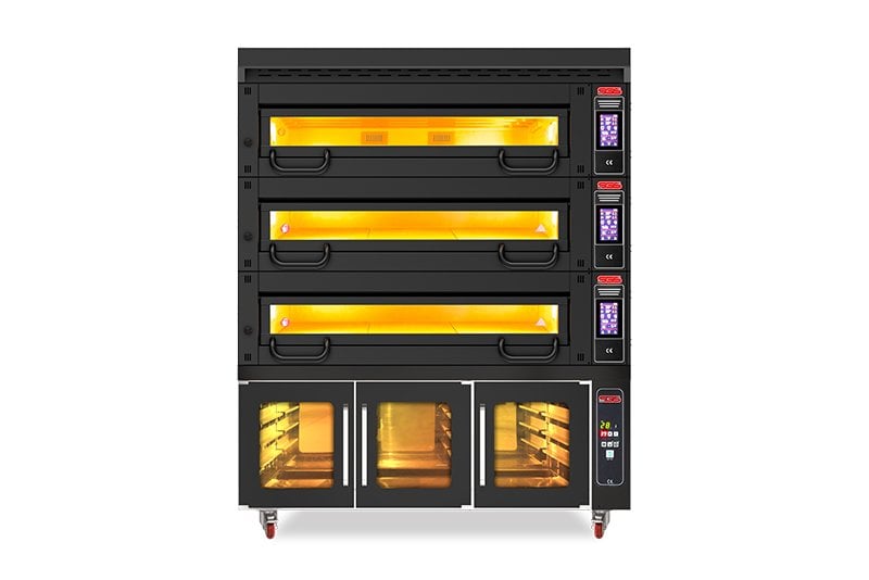 SGS MT-1200-2 Mayalandırma Kabinli Çok Amaçlı Fırın Üç Katlı