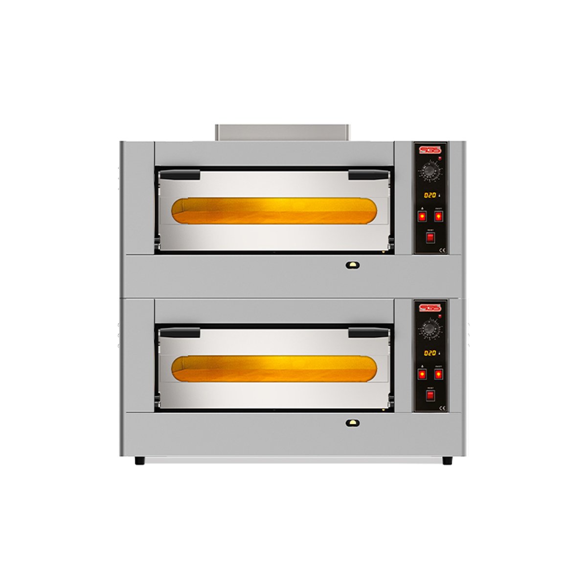 SGS PO DOUBLE 6G Çift Katlı Pizza Fırını Gazlı 6+6 Pizza Ø 30 cm