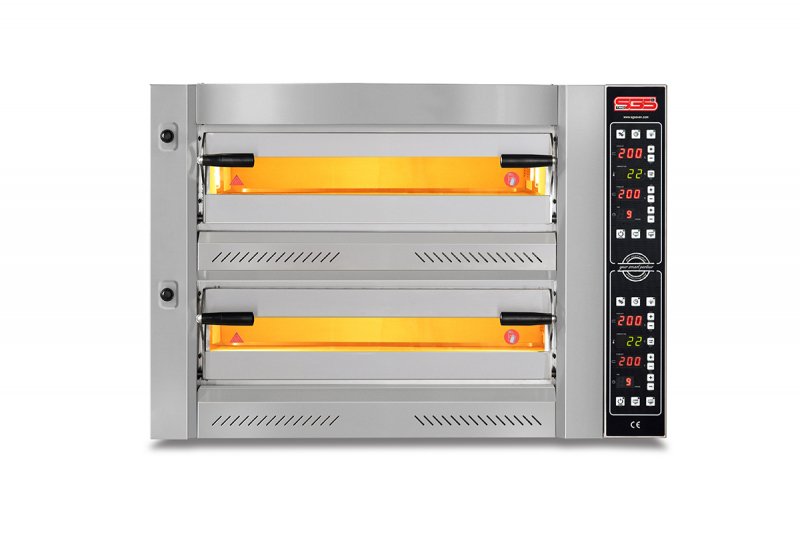 SGS PZ 7575 DE Ø 34 Cm 4+4 Tava Kapasiteli Pizza Fırını