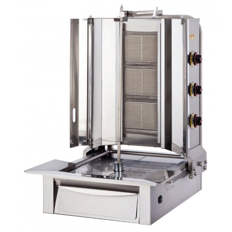 Silverinox Alttan Motorlu LPG\'li CE Döner Ocağı 3 Radyanlı
