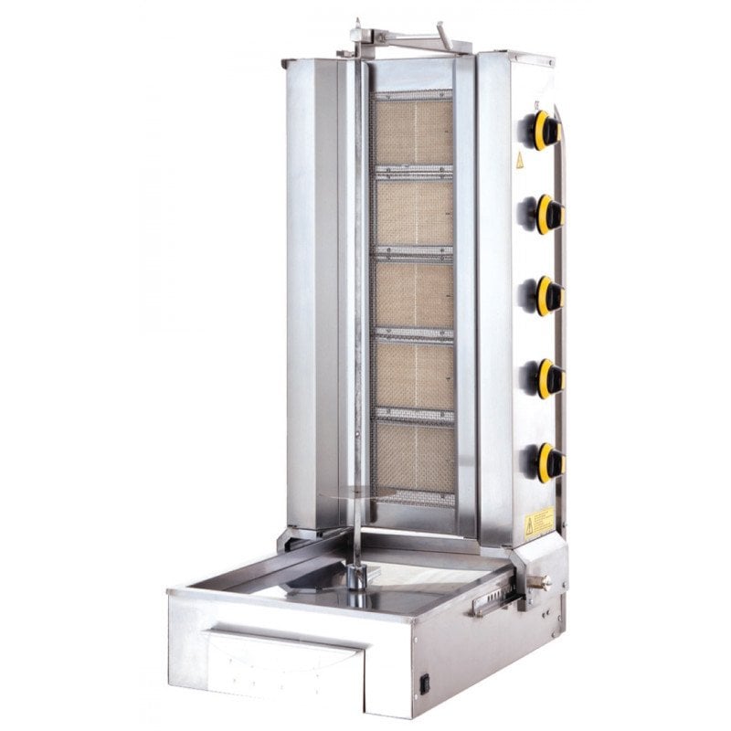 Silverinox Alttan Motorlu LPG\'li CE Döner Ocağı 5 Radyanlı