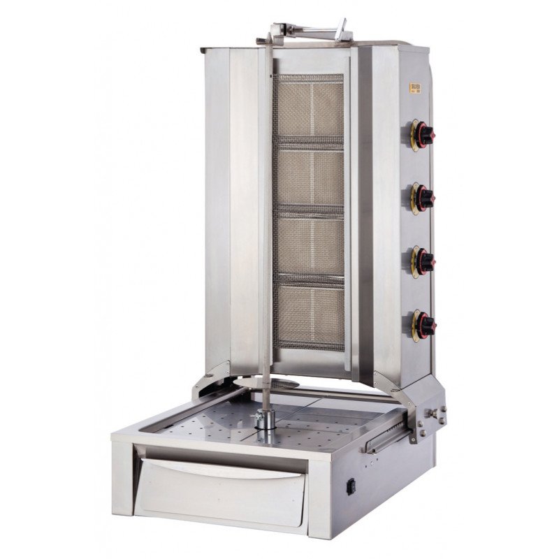 Silverinox Alttan Motorlu LPG\'li CE Döner Ocağı 4 Radyanlı