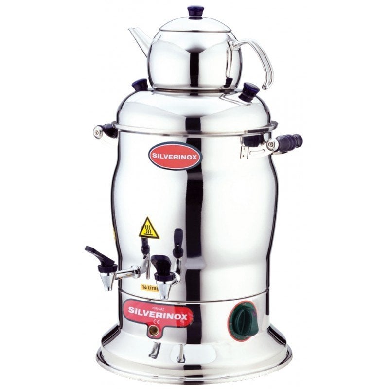 Silverinox Çay Semaveri 7 LT Çift Demlik