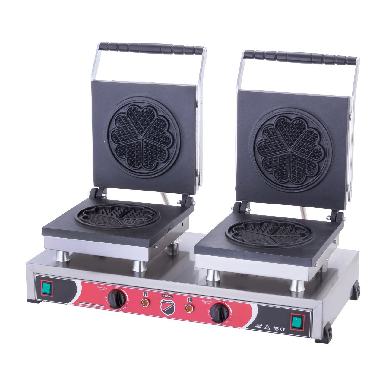 Silverinox Çiftli Çiçek Waffle Makinesi
