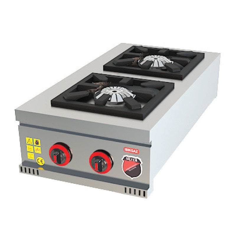 Silverinox Doğalgazlı CE Setüstü Midi Ocak 2 Back DOĞALGAZ/LPG