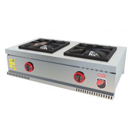 Silverinox Doğalgazlı CE Setüstü Midi Ocak 2 Back DOĞALGAZ/LPG