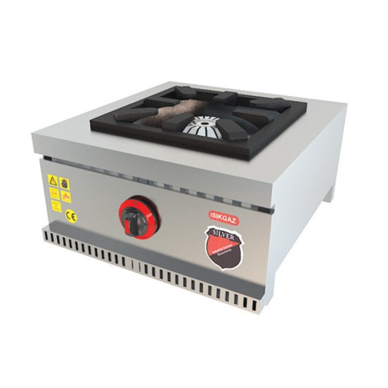 Silverinox Doğalgazlı CE Setüstü Midi Ocak 1 Back DOĞALGAZ/LPG