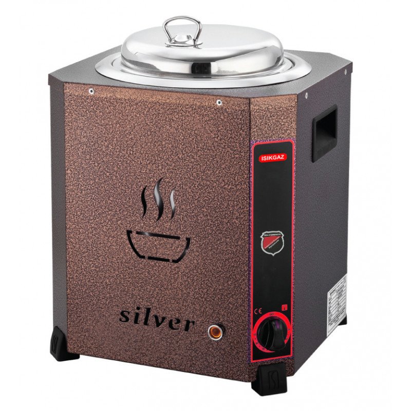 Silverinox Jumbo Çorba Kazanı Dövme Bakır 9 LT