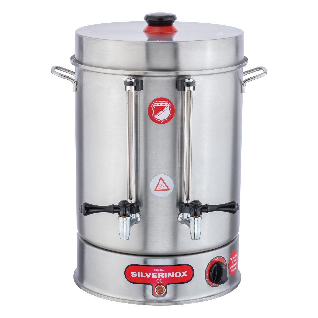 Silverinox Metal Çevirmeli Musluk Çay Makineleri 60 Bardak 7 LT