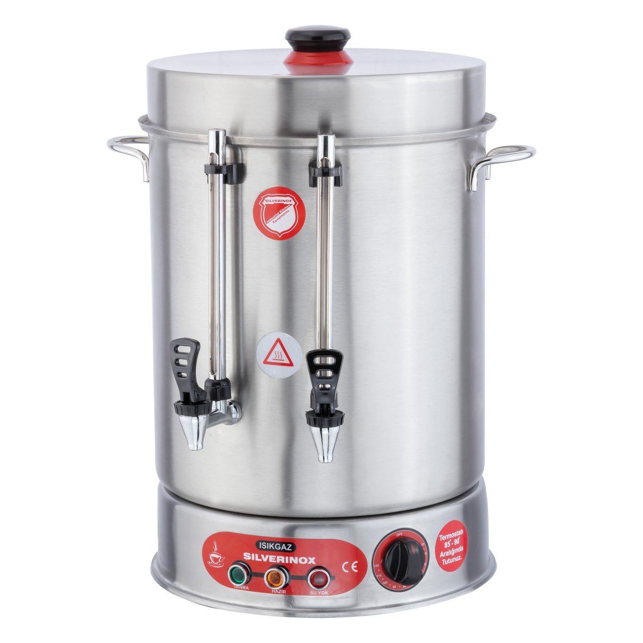 Silverinox Metal Musluk İkazlı Çay Makinesi 9 LT