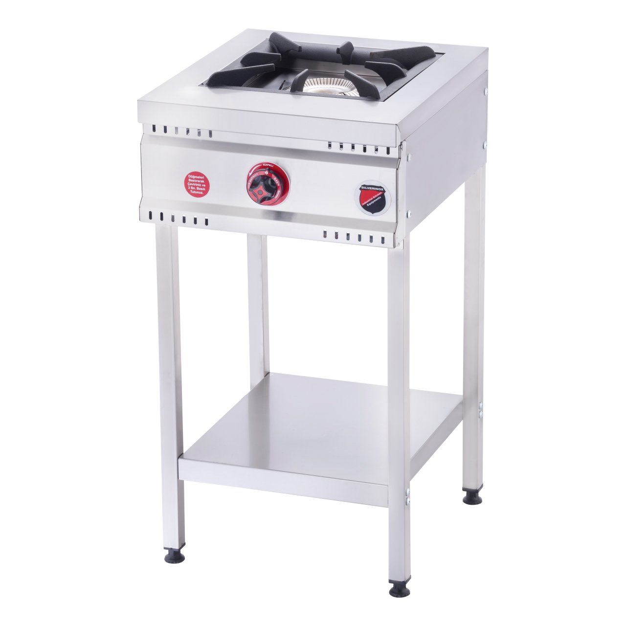 Silverinox Taban Raflı Midi Ocak 1 Back Doğalgazlı