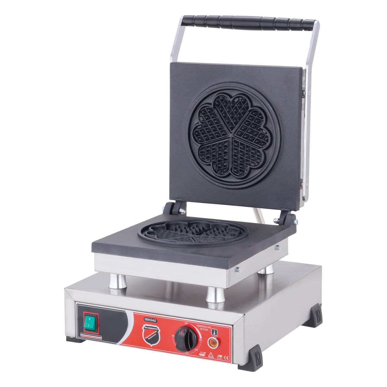 Silverinox Tekli Çiçek Waffle Makinesi
