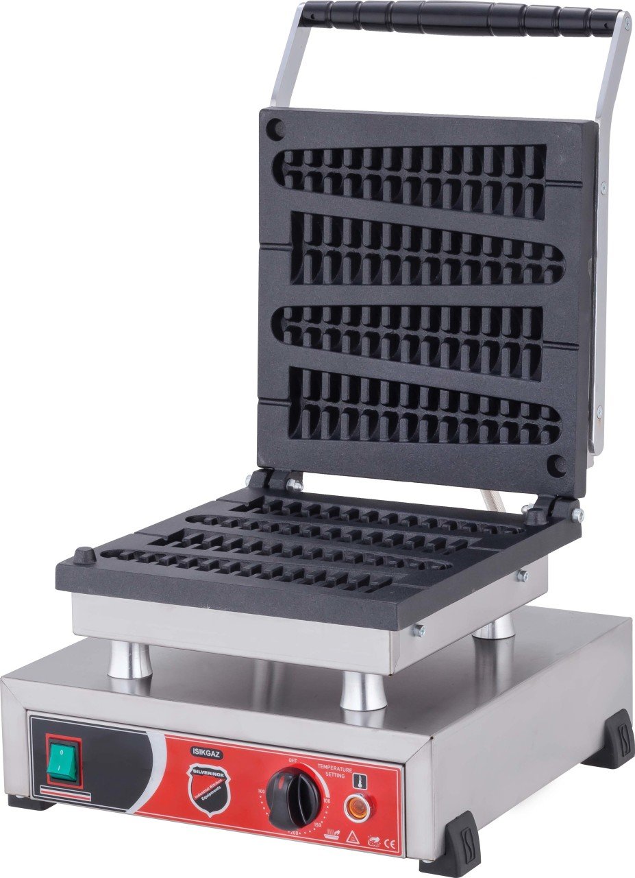 Silverinox Tekli Çubukta Waffle Makinesi