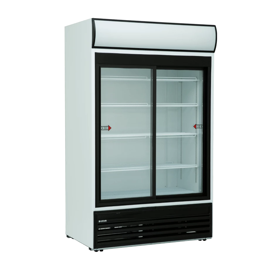 Uğur USS 1200 DSCL Dikey Şişe Soğutucu 4+1 Taban Raflı Çift Kapılı 967 L