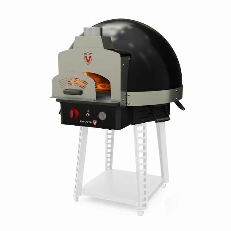 Venarro DYK-75-G Taş Tabanlı Gazlı Pizza Fırını, Siyah, 75x75 cm