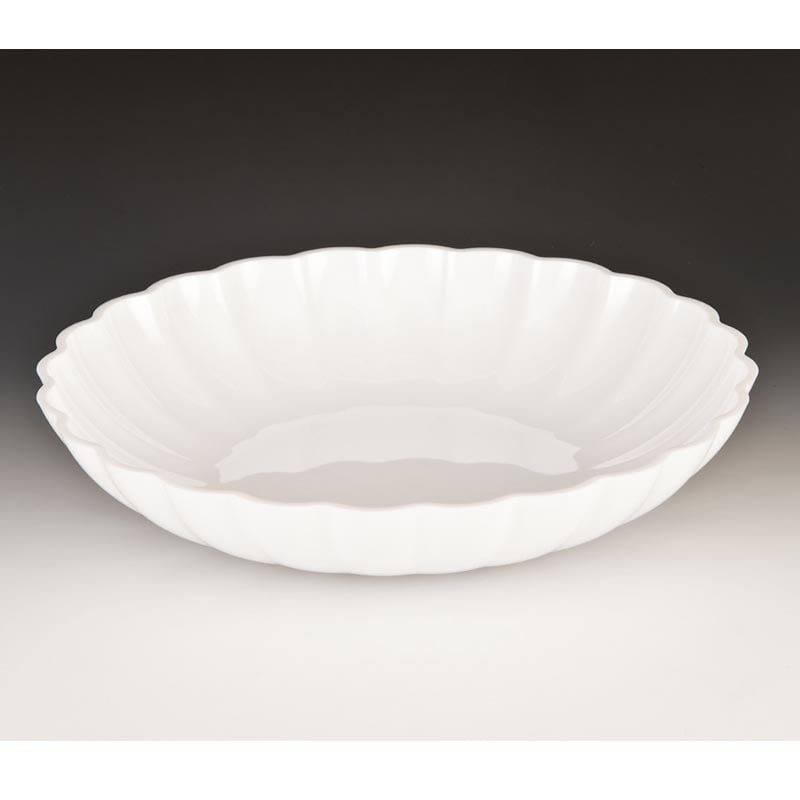 Zicco ZCP-297 Polikarbon Yuvarlak Teşhir Kasesi 36x7 cm Beyaz