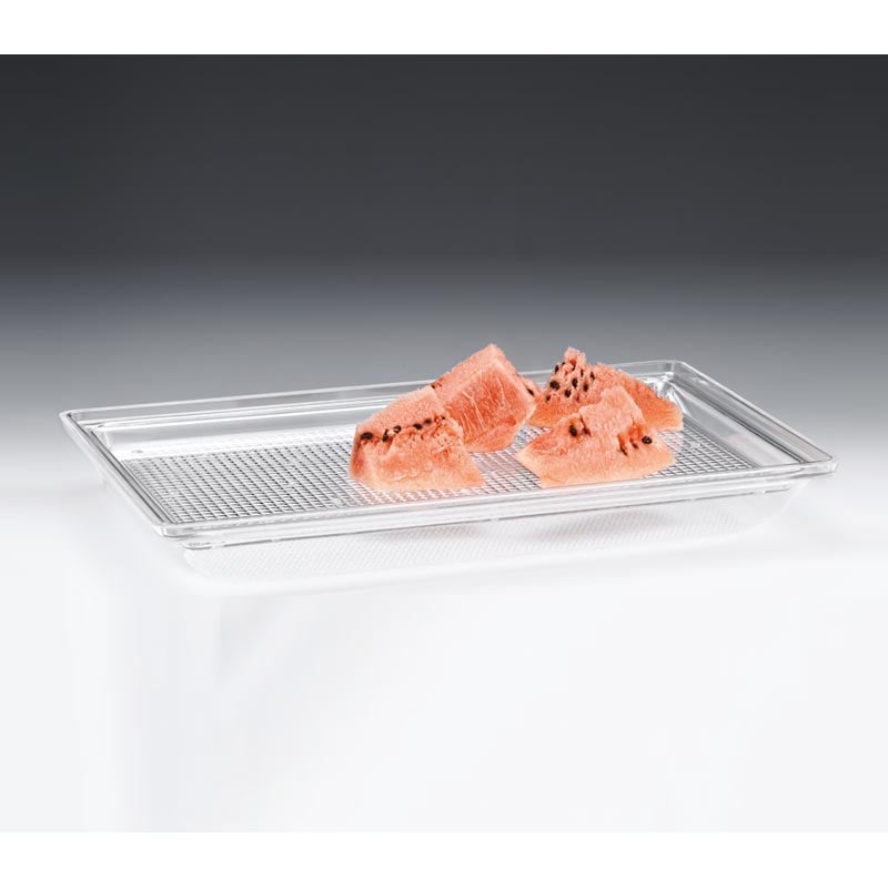 Zicco ZCP-467 Polikarbon Tepsil Akrilik Karpuz Teşhir Tepsisi 55x35.5 cm Şeffaf